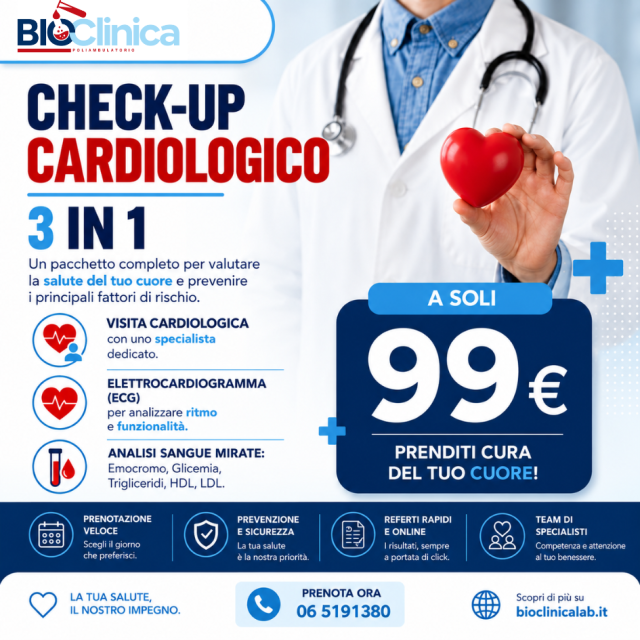 Controlla il tuo Cuore: 𝗩𝗶𝘀𝗶𝘁𝗮 + 𝗘𝗖𝗚...