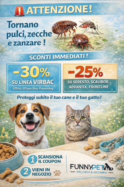 🚨 ATTENZIONE: stanno tornando pulci, zecche e zanzare!  