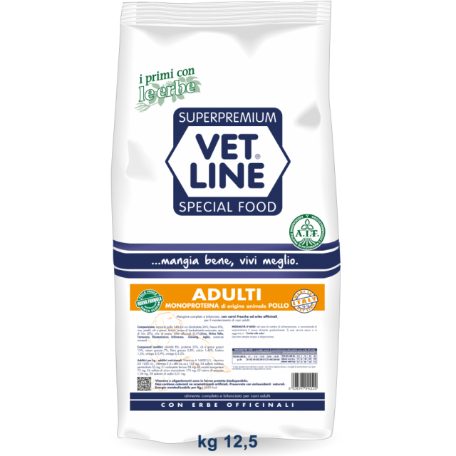 VETLINE ADULTI POLLO 3 KG
