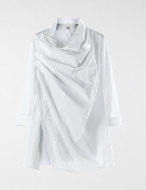 CAMICIA CON SCOLLO DRAPPEGGIATO