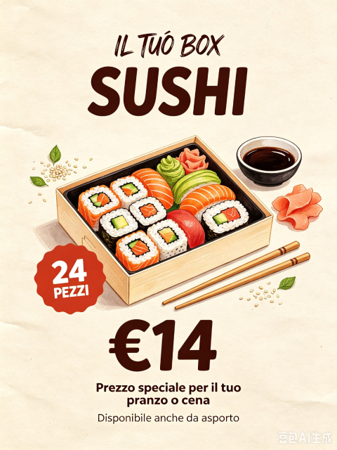 Box Sushi 24 pezzi a scelta: Pranzo o Cena al Ristorante...a...
